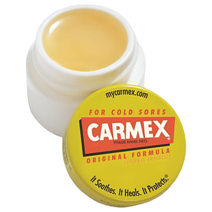 Carmex Original Lip Balm, for-Cold-Sores, Regular Jar, .25 Oz (Pack Of 6)