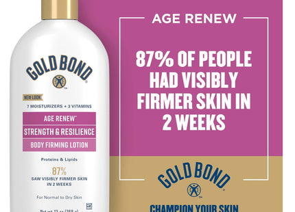 Gold Bond Ultimate Skin Therapy Lotion, Strength & Resilience, With Proteins And Lipids for Aging Mature Skin 13 Ounce (Pack Of 2)