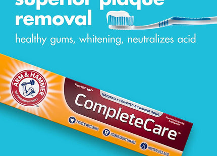 Arm & Hammer Complete Care, Stain Defense Fluoride Anticavity Toothpaste, 6 Ounce (Pack Of 12)