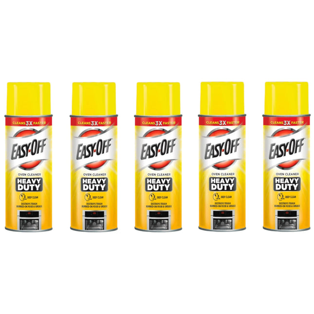 Easy-Off Heavy Duty Oven Cleaner Spray Regular Scent Aerosol 14.5oz (5 Pack) - Household Supplies > Cleaning Products