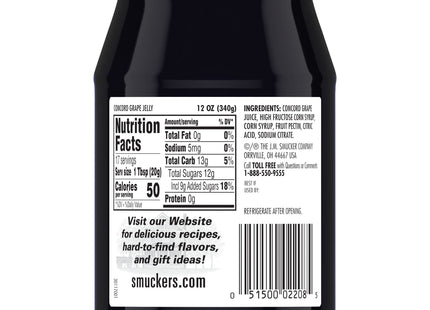 Smucker's Concord Grape Jelly 12oz (Pack Of 1)