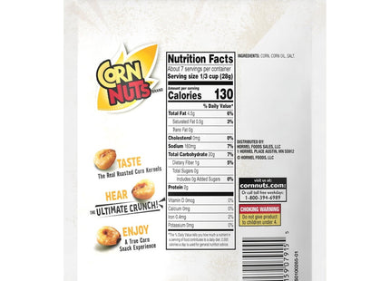 CORN NUTS Original Crunchy Corn Kernels Snack, Ready-to-Eat, Shelf-Stable, Resealable For Freshness, 7 Ounce (Pack Of 12)