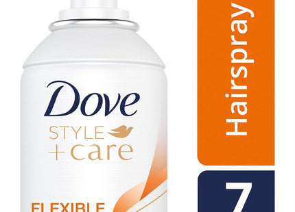 Dove Style+Care Strength & Shine, Hairspray Flexible Hold, Frizz Protect, Aerosol Can, 7 Ounce (Pack Of 3)