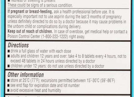 Ecotrin Low Strength Safety Coated Aspirin NSAID 81mg 365 Tablets (2 Pack) - Health Care > Over-the-Counter Medication