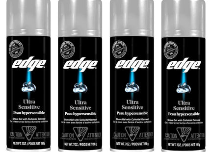 Edge for Men Ultra Sensitive Shave Gel with Oatmeal & Allantoin 7oz (4 Pack) - Personal Care > Shaving Grooming Creams