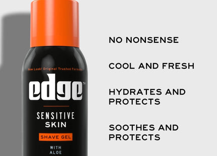Edge Men’s Sensitive Skin Formula Shave Gel Soothing Aloe Trial 2.75oz (9 Pack) - Personal Care > Shaving & Grooming