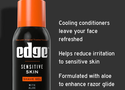Edge Men’s Sensitive Skin Formula Shave Gel Soothing Aloe Trial 2.75oz (9 Pack) - Personal Care > Shaving & Grooming