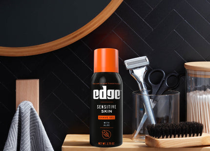 Edge Men’s Sensitive Skin Formula Shave Gel Soothing Aloe Trial 2.75oz (6 Pack) - Personal Care > Shaving & Grooming