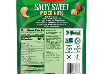 Emerald Nut, Original Mixed Nuts Sweet & Salty, No Artificial Preservatives or Flavors, Resealable Bag, 5.5 Ounces (Pack Of 24)