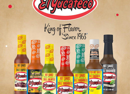 El Yucateco Chile Habanero Xxxtra Hot Sauce 4 floz Bottle (12 Pack) - Food & Beverages > Condiments Sauces BBQ