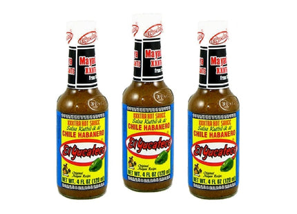 El Yucateco Chile Habanero Xxxtra Hot Sauce 4 floz Bottle (12 Pack) - Food & Beverages > Condiments Sauces BBQ