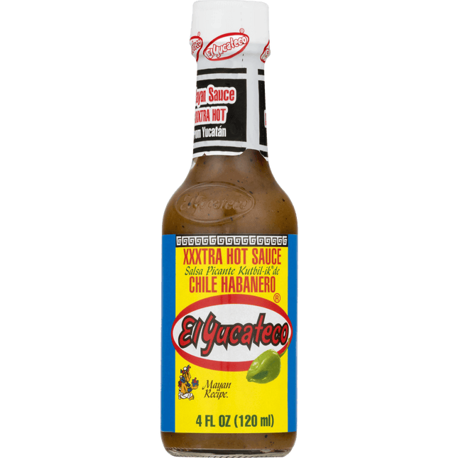 El Yucateco Chile Habanero Xxxtra Hot Sauce 4 floz Bottle (12 Pack) - Food & Beverages > Condiments Sauces BBQ