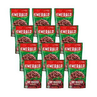 Emerald Dry Roasted Almonds Nuts Non-GMO No Artificial Flavors 5oz (12 Pack) - Food & Beverages > Snacks Seeds