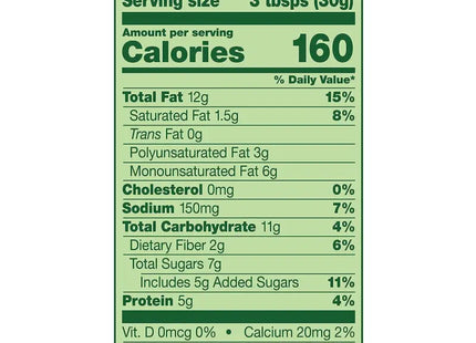a close up of a nutrition label on a white background