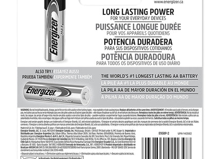 Energizer MAX D Batteries Cell Alkaline Lithium 2ct (24 Pack) - Electronics Accessories > General Purpose