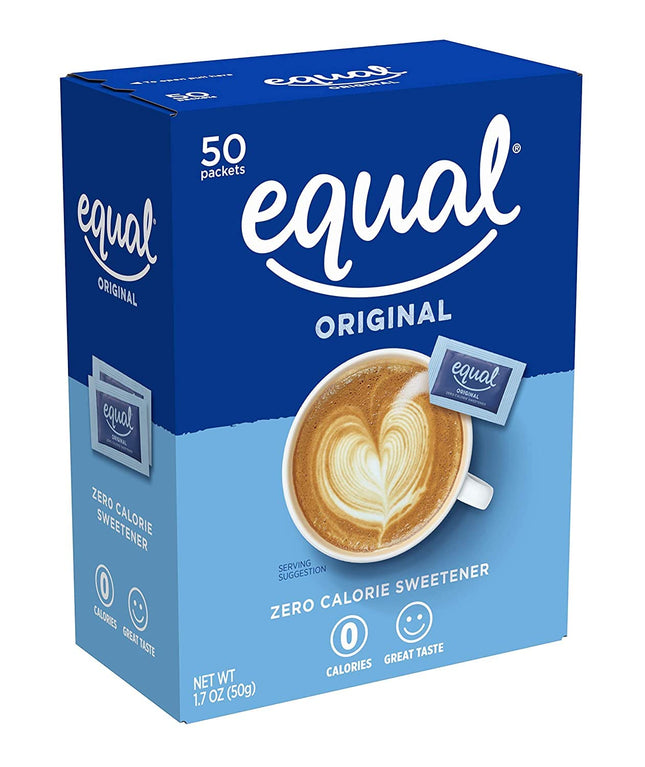 Equal Sweetener Calorie Original Taste Sugar Substitute Powder 50ct (8 Pack) - Food & Beverages > Baking Desserts