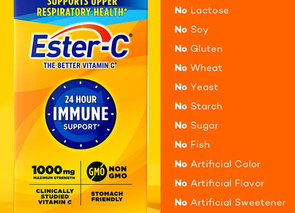 Ester-C Vitamin C Immune Support Tablets 1000 Mg 120Ct - Health Care > Vitamins & Lifestyle Supplements Minerals