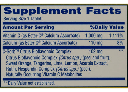 Ester VitaminC C Immune Support Tablet Dietary Supplement 1000 Mg 60ct (6 Pack) - Health Care > Vitamins & Lifestyle