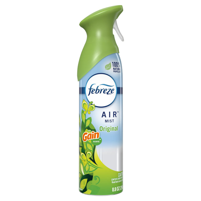 Febreze Air Freshener, Odor-Fighting, Gain Original Scent, Aerosol Spray, 8.8 Ounce (Pack Of 4)