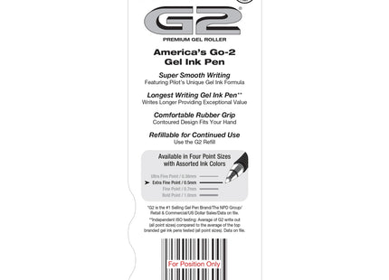 Pilot G2 Retractable Premium Gel Ink, Rollerball Pens, Fine Point Type, Point Si, 0.5 mm 2 Count (Pack Of 5)