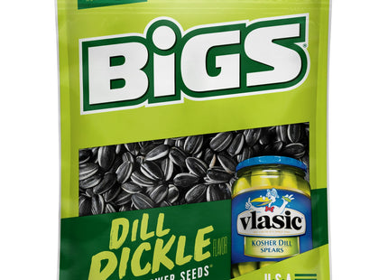 Bigs Vlasic Dill Pickle Sunflower Seeds, Keto Friendly Snack, Low Carb Lifestyle, 16 Ounce (Pack Of 24)