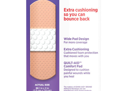 Band-Aid Brand Cushion Care Sport Strip Adhesive Bandages, cushioning Wound Protection, 30 ct (Pack Of 1)