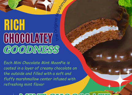 Moonpie Mini Mint Chocolate, Sandwhich Mini Cookie, 12 Ounce (Pack Of 2)