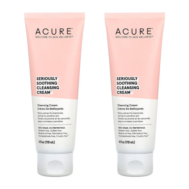 Acure Seriously Soothing Cleansing Cream 4 fl oz (Pack Of 2) - Health & Beauty > Personal Care Cosmetics Skin Facial