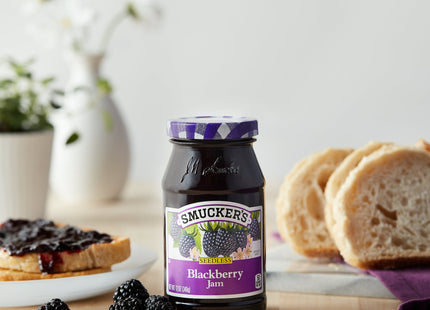 Smucker's Seedless Blackberry Jam, 12 Oz Jar(Pack Of 12)