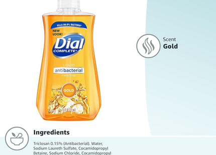 Dial Complete Antibacterial Liquid Hand Soap, with Moisturizer, Gold, 7.5 Fl Ounce (Pack Of 1)