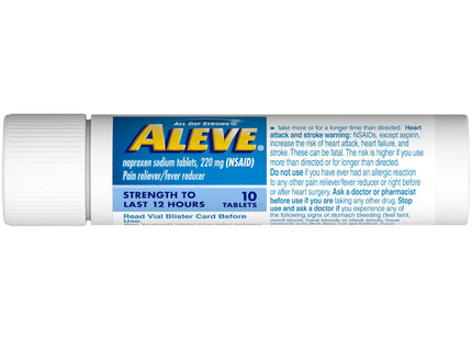 Aleve Pain Relief Naproxen Sodium Tablets 10 Count (Pack Of 2)