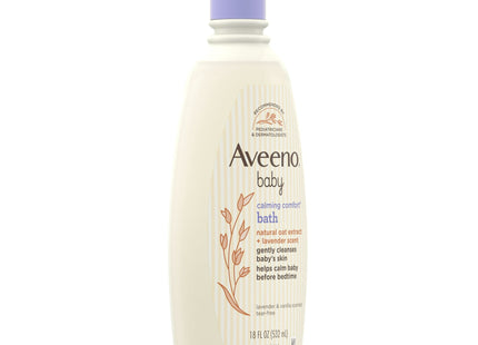 Aveeno Baby Nighttime Calming Comfort Bath, Body & Hair Wash - Lavender and Vani 18 Fl Oz (Pack Of 4)