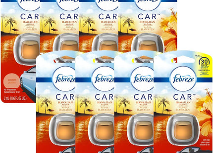 Febreze Car Air Freshener Vent Clip Hawaiian Aloha Scent 0.06oz (2 Pack) - Household Supplies > Home Fragrances