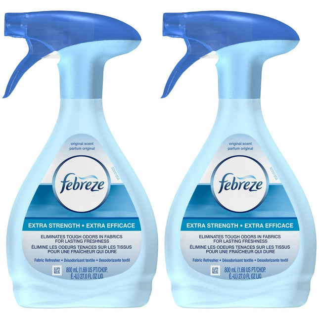 Febreze Extra Strength Odor-Eliminating Fabric Refresher Original 27oz (2 Pack) - Household Supplies > Laundry