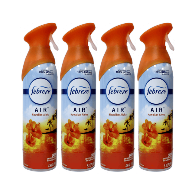 Febreze Odor-Fighting Air Freshener Aerosol Hawaiian Aloha Scent 8.8oz (4 Pack) - Household Supplies > Home Fragrances