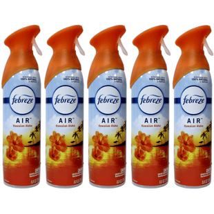 Febreze Odor-Fighting Air Freshener Aerosol Hawaiian Aloha Scent 8.8oz (5 Pack) - Household Supplies > Home Fragrances