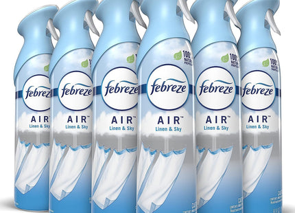 Febreze Odor-Fighting Air Freshener Aerosol Linen & Sky Scent 8.8oz (24 Pack) - Household Supplies > Home Fragrances