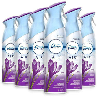 Febreze Odor-Fighting Air Freshener Aerosol Spring & Renewal Scent 8.8oz (6 Pack) - Household Supplies > Home