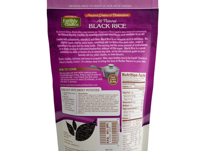 Nature's Earthly Choice All Natural Rice, Whole Grain, Black, 14 Ounce (Pack Of 24)