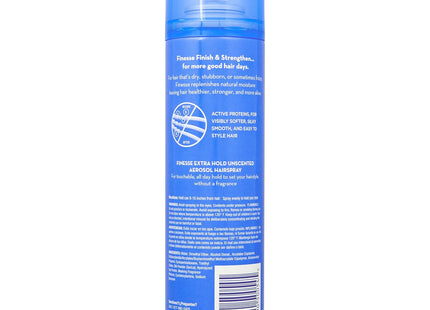 Finesse Finish + Strengthen Extra Hold Hairspray Aerosol Unisex 7oz (4 Pack) - Personal Care > Hair & Styling Products