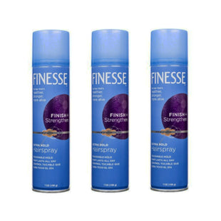 Finesse Finish + Strengthen Extra Hold Hairspray Aerosol Unisex 7oz (3 Pack) - Personal Care > Hair & Styling Products