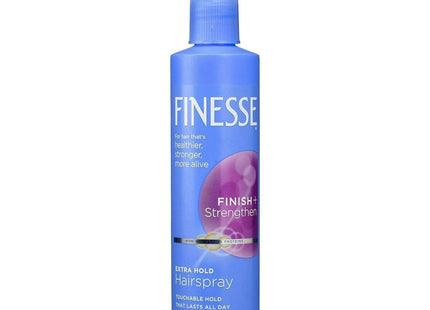 Finesse Finish + Strengthen Extra Hold Hairspray Aerosol Unisex 7oz (12 Pack) - Personal Care > Hair & Styling Products