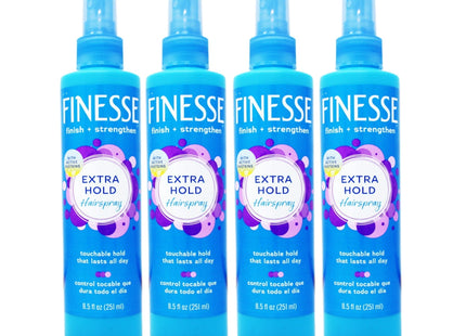 Finesse Finish + Strengthen Extra Hold Non-Aerosol HairSpray 8.5oz (4 Pack) - Personal Care > Hair & Styling Products