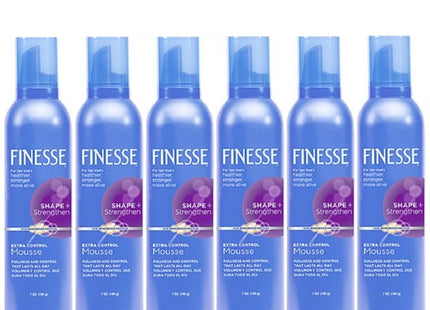 Finesse Self Adjusting Shape Plus Strengthen Extra Control Mousse 7oz (6 Pack) - Personal Care > Hair & Styling Products