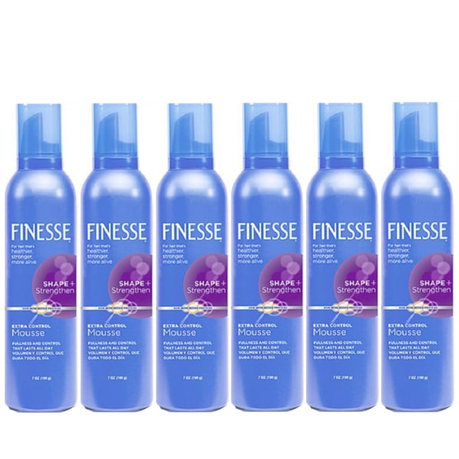 Finesse Self Adjusting Shape Plus Strengthen Extra Control Mousse 7oz (6 Pack) - Personal Care > Hair & Styling Products