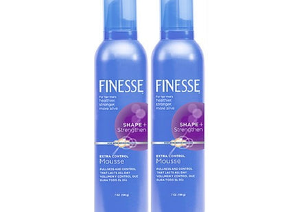 Finesse Self Adjusting Shape Plus Strengthen Extra Control Mousse 7oz (2 Pack) - Personal Care > Hair & Styling Products