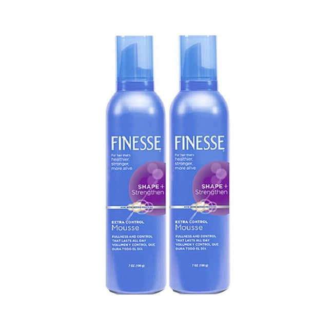 Finesse Self Adjusting Shape Plus Strengthen Extra Control Mousse 7oz (2 Pack) - Personal Care > Hair & Styling Products