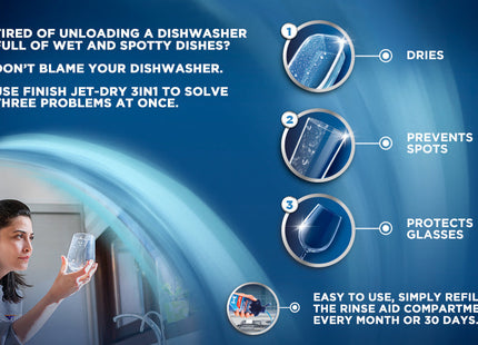 Finish Jet-Dry RinseAid Dishwasher Liquid Rinse & Drying Agent 16oz (2 Pack) - Household Supplies > Cleaning Products