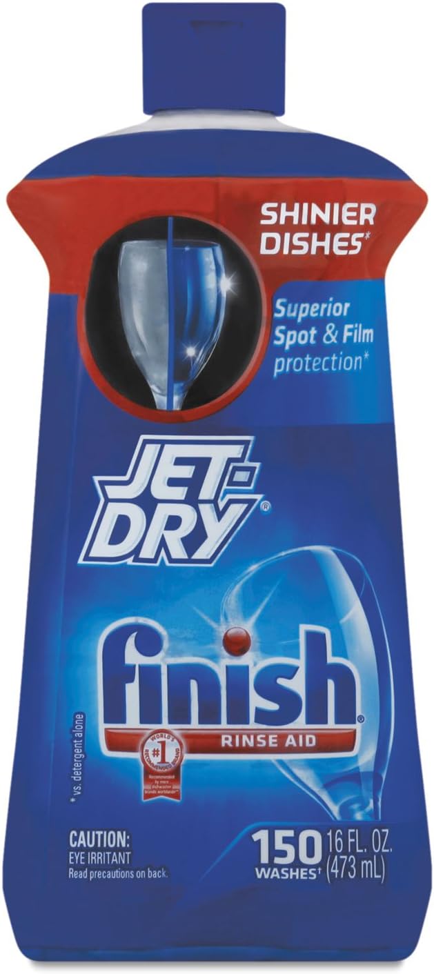 Finish Jet-Dry RinseAid Dishwasher Liquid Rinse & Drying Agent 16oz (3 Pack) - Household Supplies > Cleaning Products