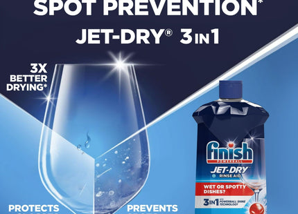 Finish Jet-Dry RinseAid Dishwasher Liquid Rinse & Drying Agent 16oz (4 Pack) - Household Supplies > Cleaning Products